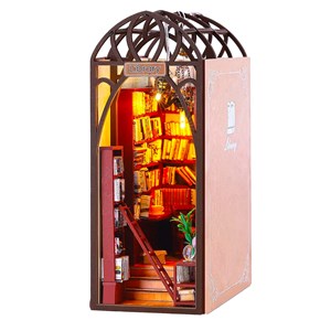Bibliothèque encyclopédie. Book nook réaliste.