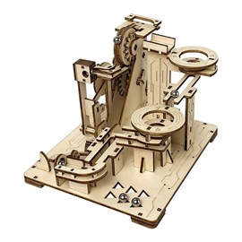 Maquette en bois 3d, avec mouvement mécanique.