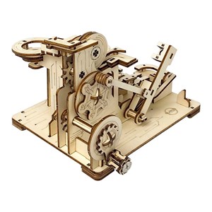 Maquette en bois 3d, avec mouvement mécanique.