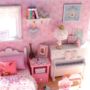 Chambre de la princesse du soleil. Maquette 3d, réaliste.