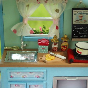 Caravane, un voyage dans le temps. Maquette 3d, réaliste.