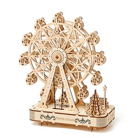 Maquette en bois 3d, conception de grande roue avec musique.