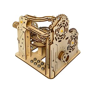 Maquette en bois 3d, avec mouvement mécanique.