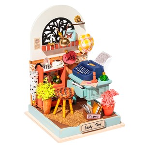 Record mood (étude). Maquette en bois de maison de poupées.