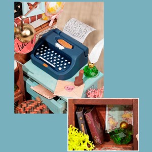 Record mood (étude). Maquette en bois de maison de poupées.