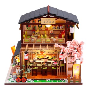 Restaurant de sushi yoshimoto. Maquette 3d réaliste.
