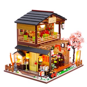 Restaurant de sushi yoshimoto. Maquette 3d réaliste.