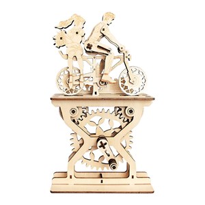 Maquette en bois 3d, avec mouvement mécanique.