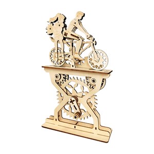 Maquette en bois 3d, avec mouvement mécanique.