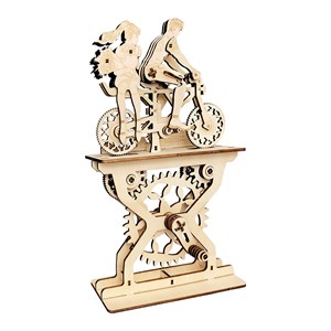 Maquette en bois 3d, avec mouvement mécanique.