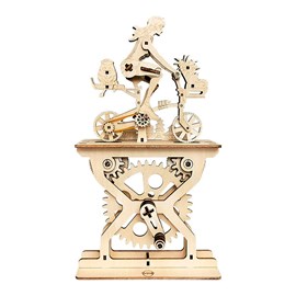 Maquette en bois 3d, avec mouvement mécanique design d'amateurs de vélo