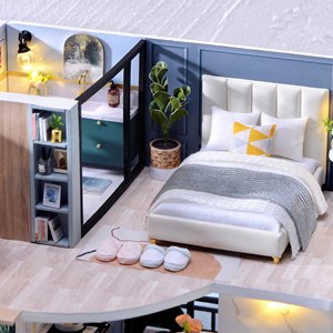 Duoplex temps accueillant. Maquette 3d réaliste.