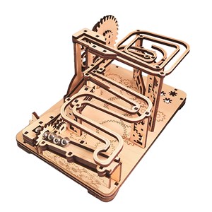 Maquette en bois 3d, avec mouvement mécanique design de lance-pierre mécanique