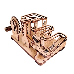 Maquette en bois 3d, avec mouvement mécanique design de lance-pierre mécanique