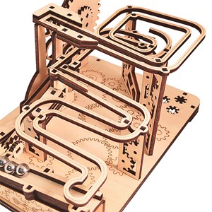 Maquette en bois 3d, avec mouvement mécanique design de lance-pierre mécanique