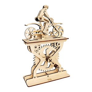 Maquette en bois 3d, avec mouvement mécanique design amants du vélo - garçons.