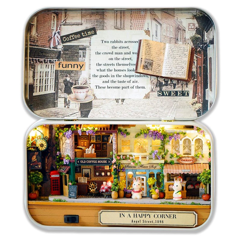 Coin du bonheur. Maquette 3d pliable, réaliste.