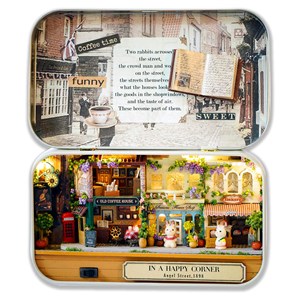 Coin du bonheur. Maquette 3d pliable, réaliste.