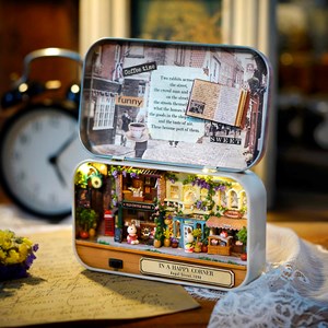 Coin du bonheur. Maquette 3d pliable, réaliste.