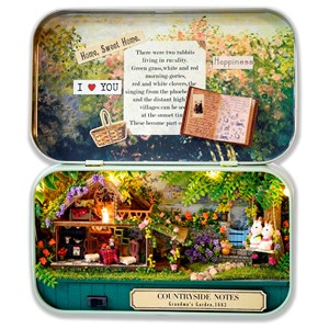 Journal du jardin. Maquette 3d pliable, réaliste.