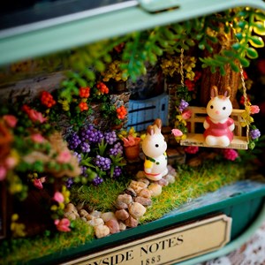 Journal du jardin. Maquette 3d pliable, réaliste.