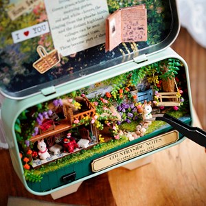 Journal du jardin. Maquette 3d pliable, réaliste.