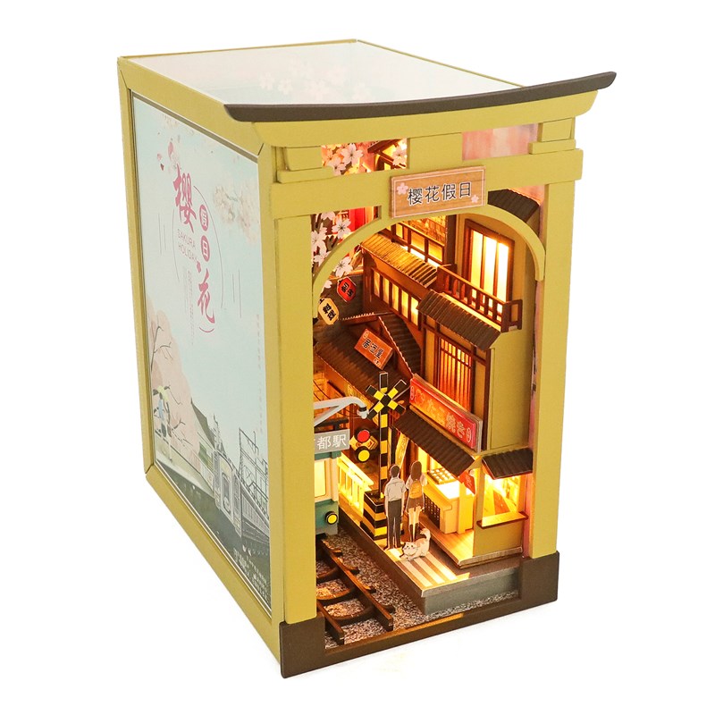 Vacances à sakura. Book nook réaliste avec de grands détails.