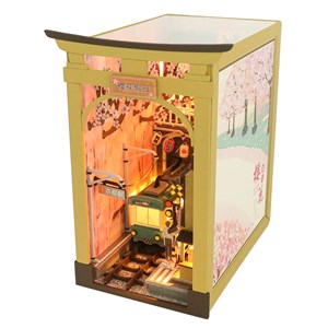 Vacances à sakura. Book nook réaliste avec de grands détails.