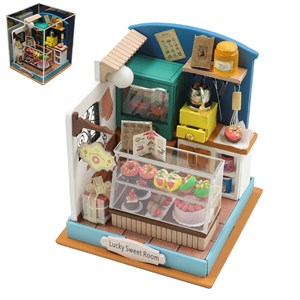 Pâtisserie de la chance. Maquette 3d réaliste.