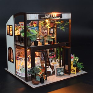 Café voyage dans le temps. Maquette 3d réaliste.