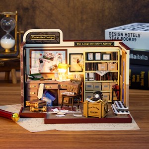 Agence de détectives. Maquette 3d réaliste.