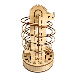 Maquette en bois 3d, avec un mouvement mécanique.