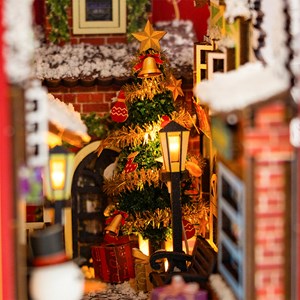 Hiver de noël. Book nook réaliste avec de grands détails.