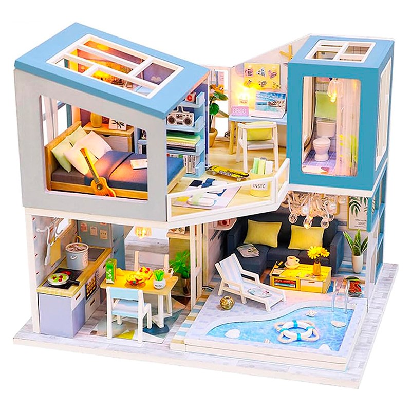 Maison première vue. Maquette 3d réaliste