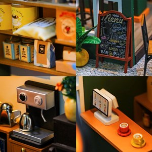 Café de l'après-midi. Maquette 3d réaliste.