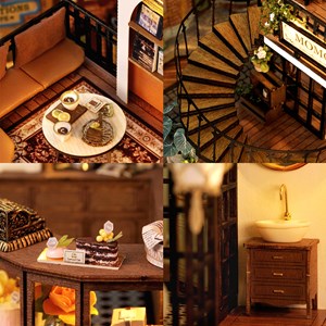 Salon de thé de momo. Maquette 3d réaliste.