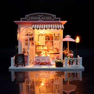 Chocolaterie de coco. Maquette 3d réaliste .