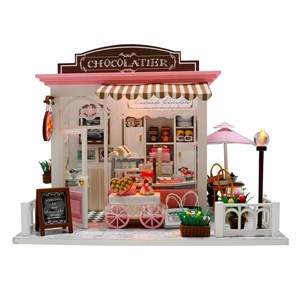Chocolaterie de coco. Maquette 3d réaliste .