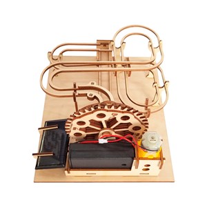 Maquette en bois 3d, avec mouvement mécanique.