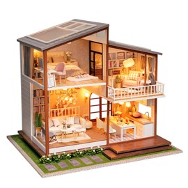 Maison temps lent. Maquette 3d réaliste avec beaucoup de détails et lumières led