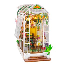 Maison de jardin. Maquette 3d réaliste avec de nombreux détails et lumières led.