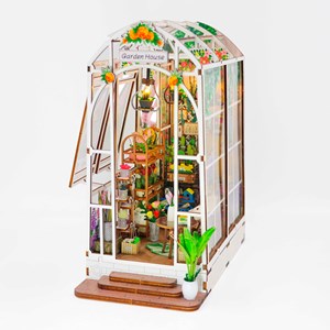 Maison de jardin. Maquette 3d réaliste avec de nombreux détails et lumières led.