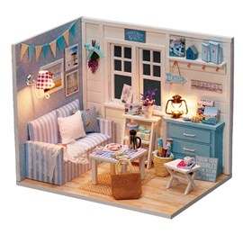 Salon sol frais. Maquette 3d, réaliste avec beaucoup de détails et lumières led.