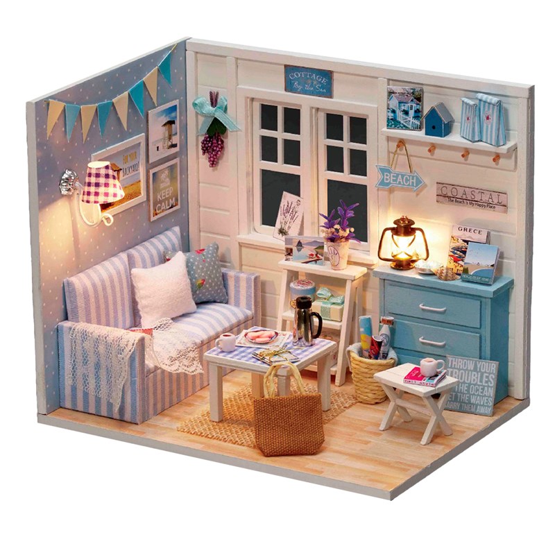 Salon sol frais. Maquette 3d, réaliste avec beaucoup de détails et lumières led.