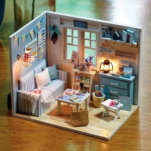 Salon sol frais. Maquette 3d, réaliste avec beaucoup de détails et lumières led.