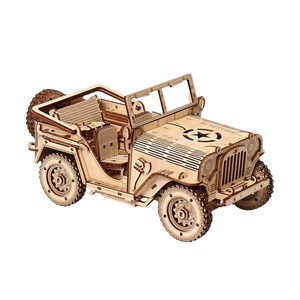 Maquette en bois 3d, design tout terrain avec mouvement mécanique. 395 pièces.