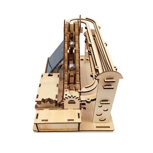 Maquette en bois 3d, avec mécanique de mouvement design de boules d'escalier.