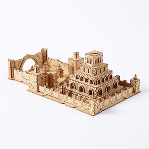 Maquette en bois 3d, design de ruines avec mouvement mécanique. 235 pièces.