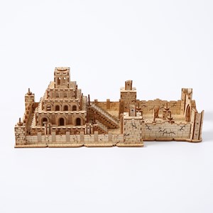 Maquette en bois 3d, design de ruines avec mouvement mécanique. 235 pièces.
