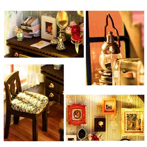 Paris minuit. Maison de poupées maquette en bois à peindre et à assembler.